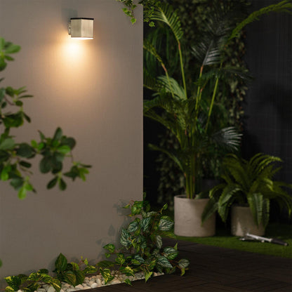 Aplique de Pared Exterior Solar LED de Acero Inoxidable Jafaro