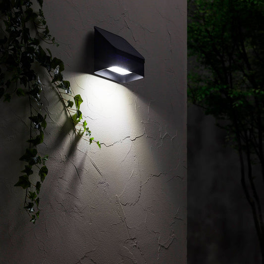 Aplique de Pared Exterior Solar LED de Aluminio con Detector de Movimiento Radar Namib