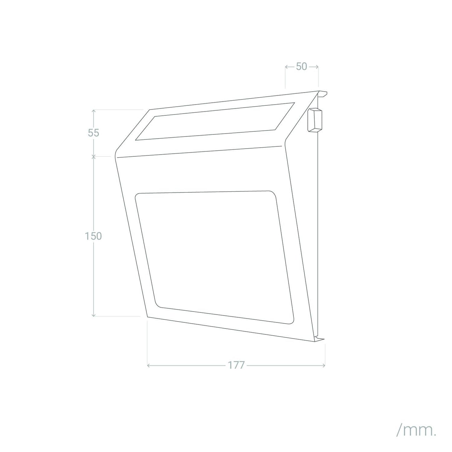 Aplique de Pared Exterior Solar LED de Metal para Numeración de Vivienda Barua
