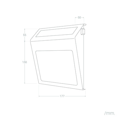 Aplique de Pared Exterior Solar LED de Metal para Numeración de Vivienda Barua