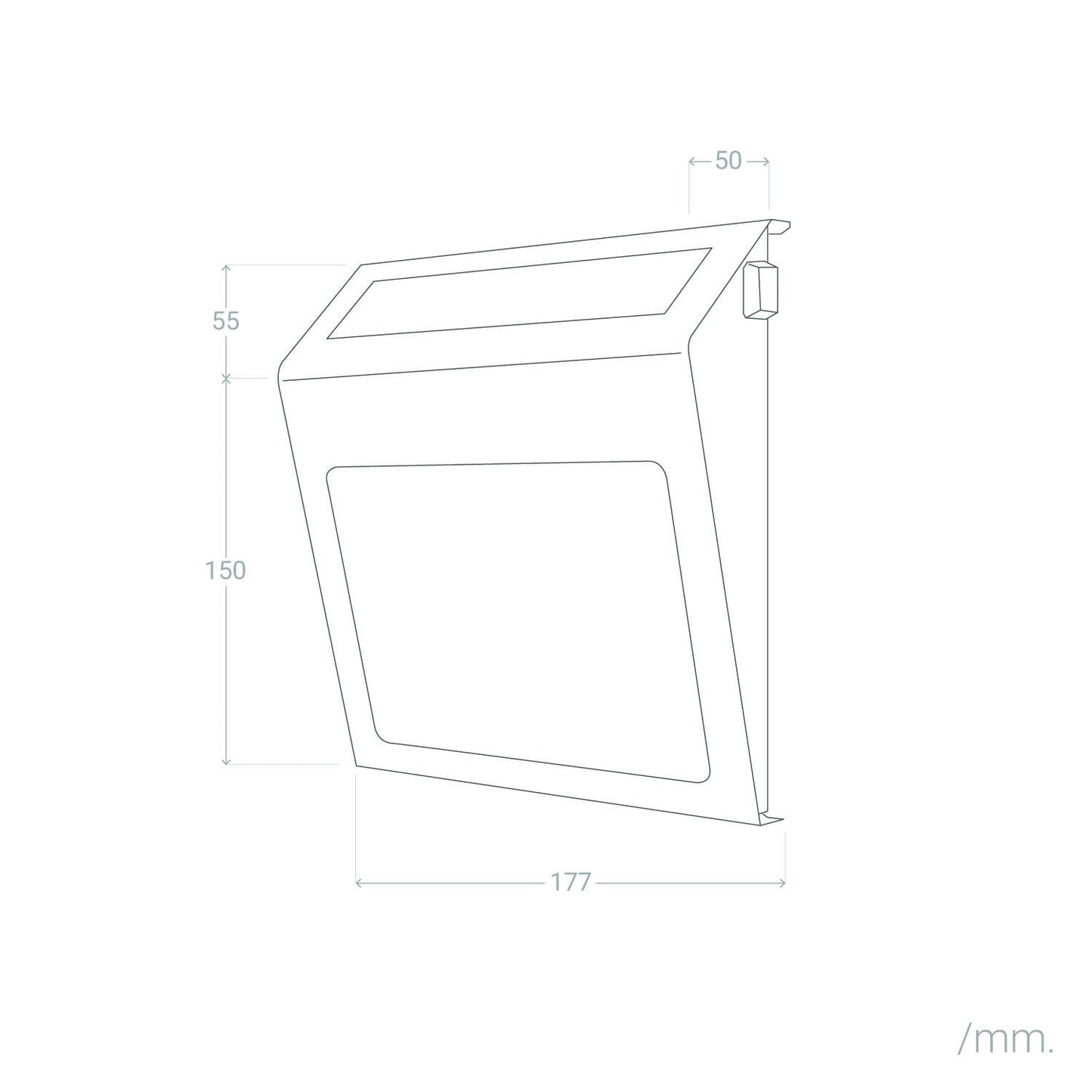 Aplique de Pared Exterior Solar LED de Metal para Numeración de Vivienda Barua