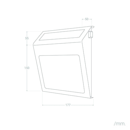 Aplique de Pared Exterior Solar LED de Metal para Numeración de Vivienda Barua