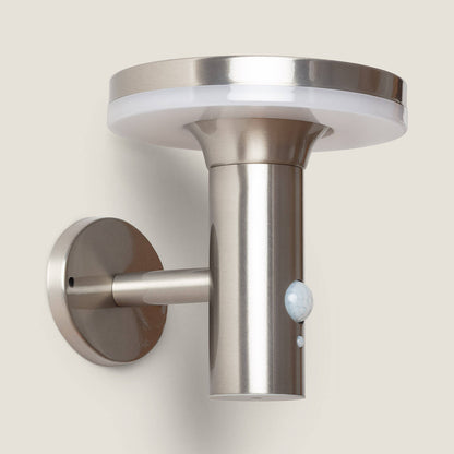 Aplique de Pared Exterior Solar LED Helios Acero Inoxidable con Detector de Movimiento PIR