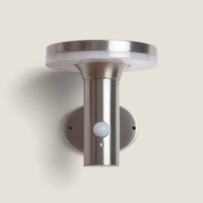 Aplique de Pared Exterior Solar LED Helios Acero Inoxidable con Detector de Movimiento PIR