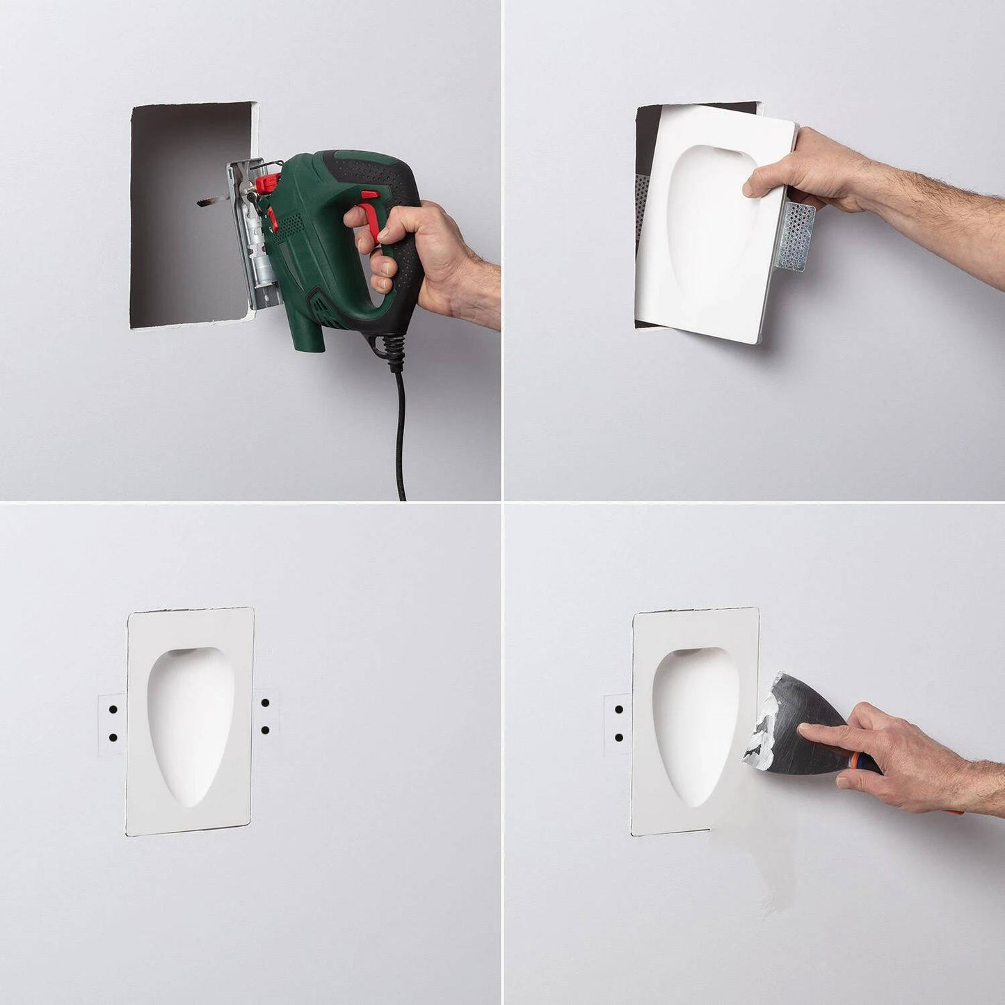 Aplique de Pared Integración Escayola/Pladur para Bombilla LED G9 Corte 403x403 mm