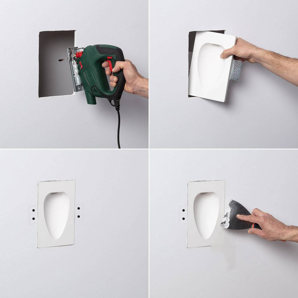 Aplique de Pared Integración Escayola/Pladur para Bombilla LED GU10 / GU5.3 Corte 353x293 mm
