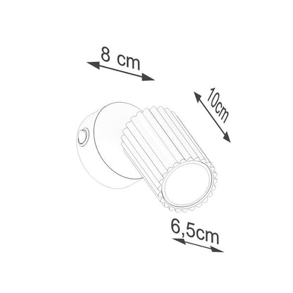 Aplique de Pared Karbon con Interruptor SOLLUX