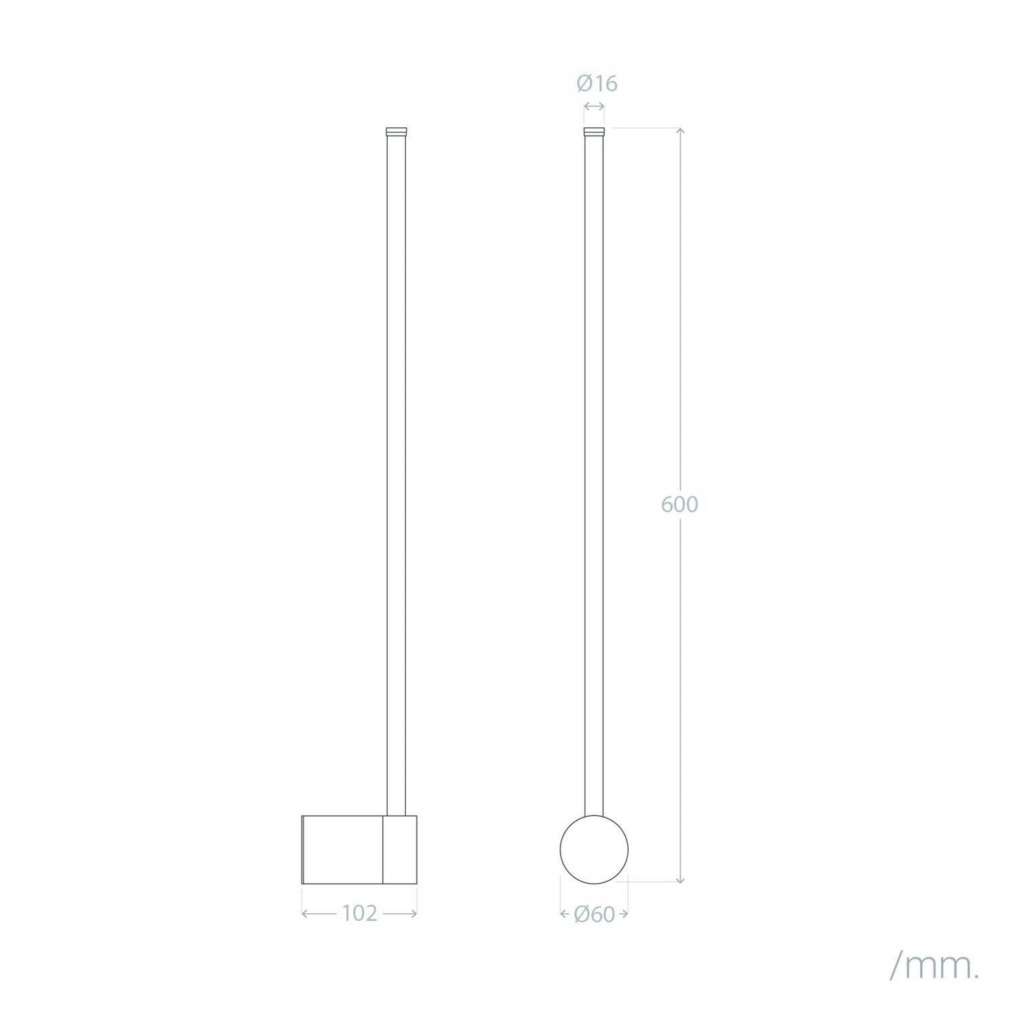 Aplique de Pared LED 10W de Aluminio DeLux