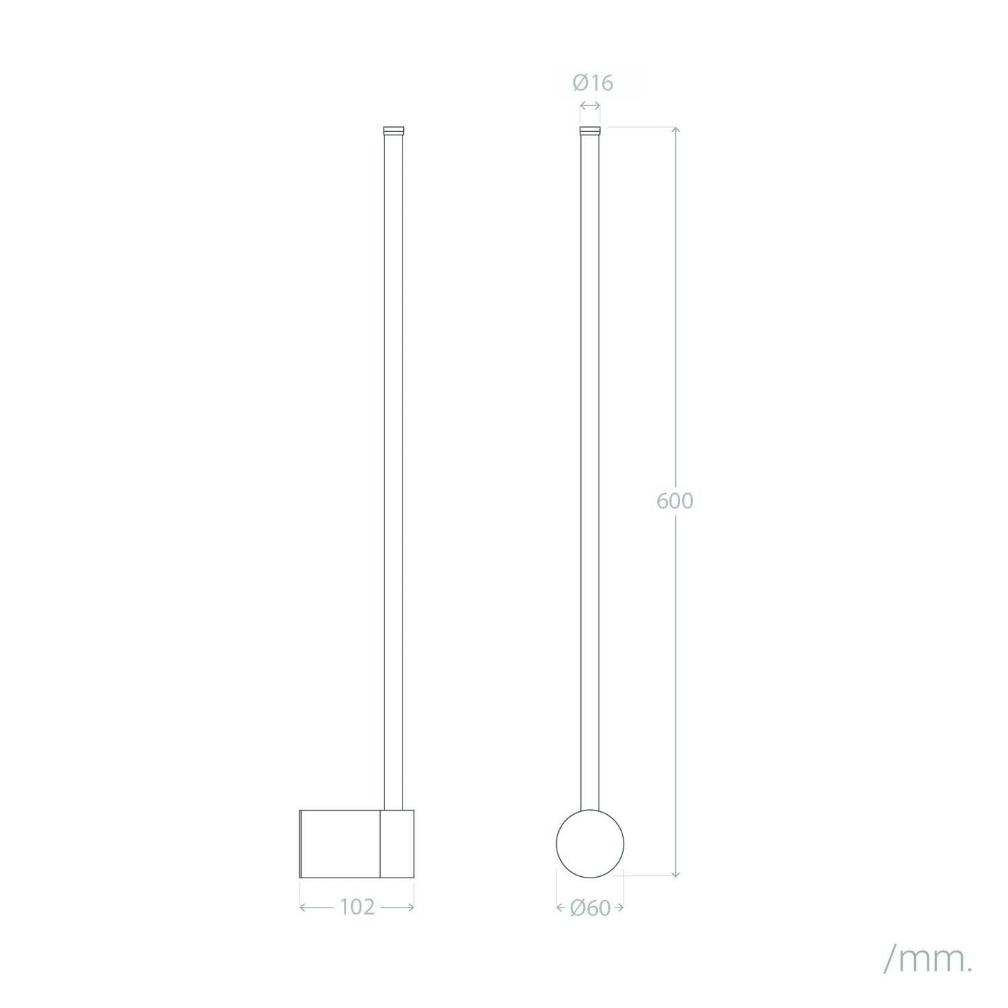 Aplique de Pared LED 10W de Aluminio DeLux