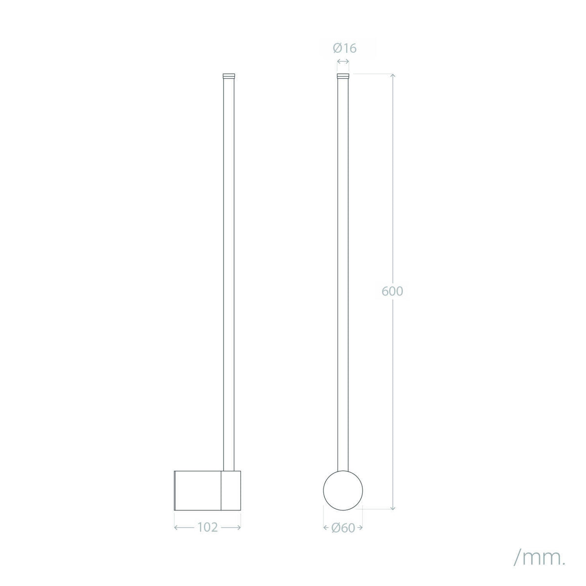 Aplique de Pared LED 10W de Aluminio DeLux