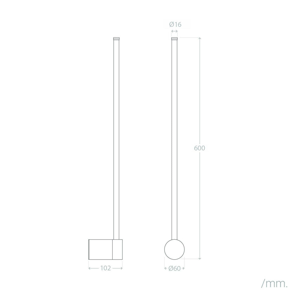 Aplique de Pared LED 10W de Aluminio DeLux