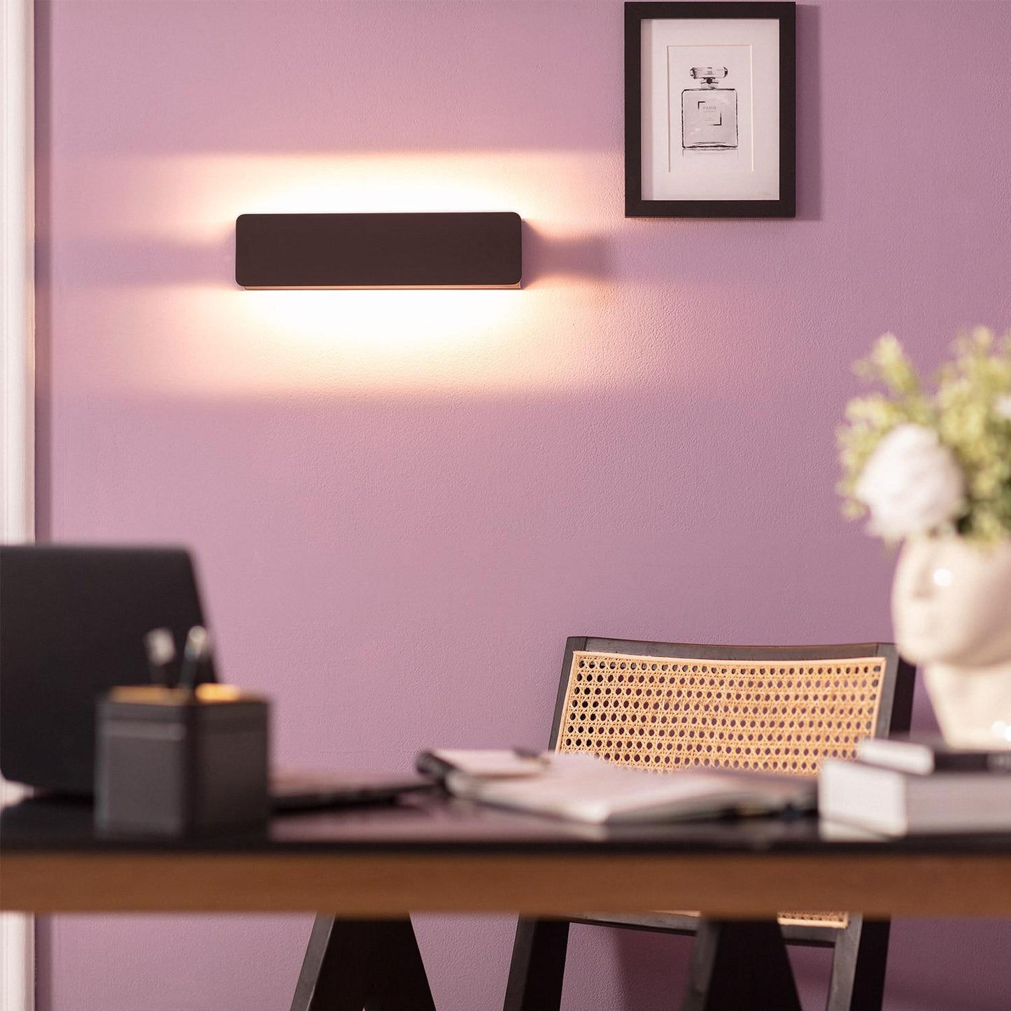 Aplique de Pared LED 10W de Aluminio Lars Negro