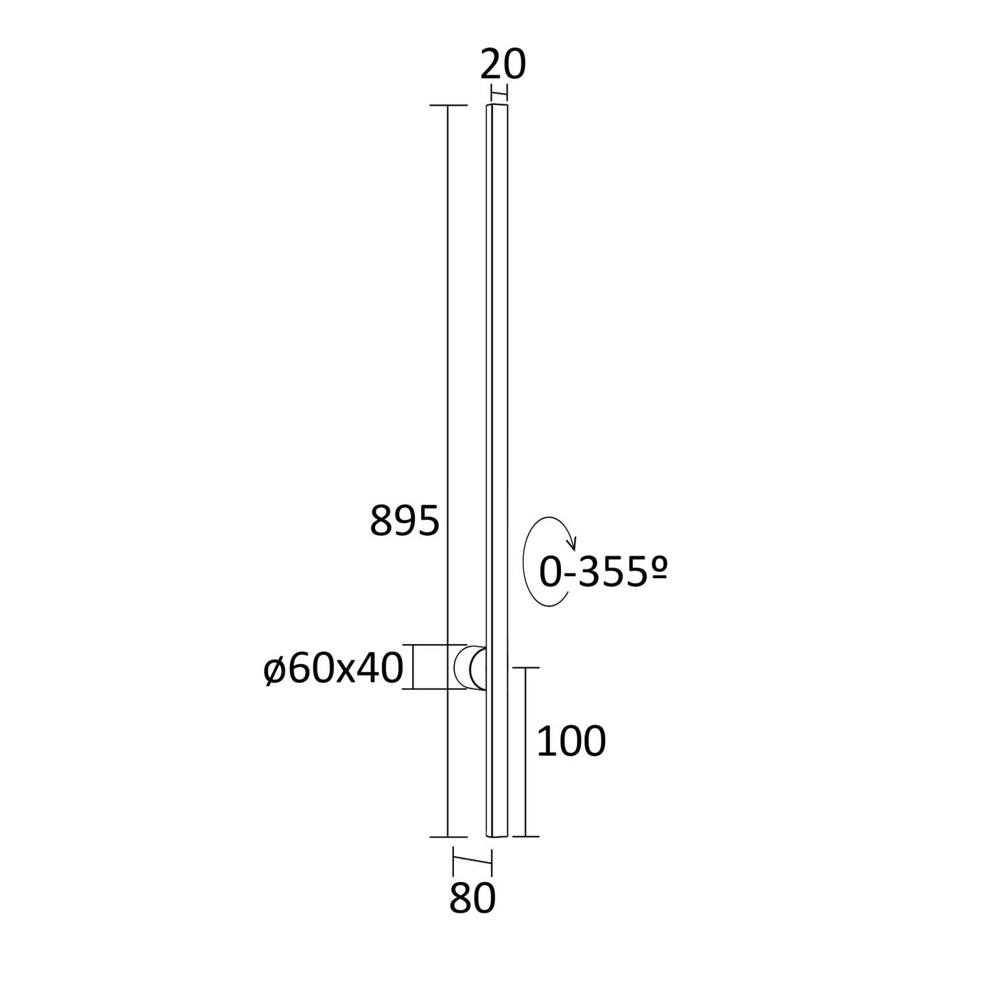 Aplique de Pared Lineal LED 10W Metal Houston