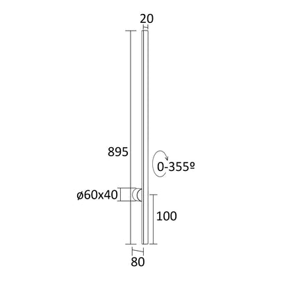 Aplique de Pared Lineal LED 10W Metal Houston