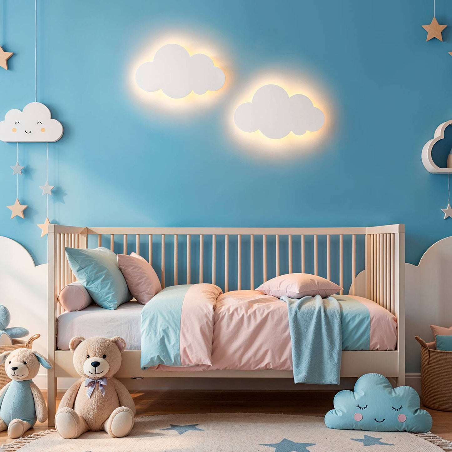 Aplique de Pared LED 10W Metal Infantil Cloudy