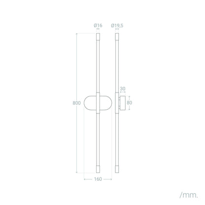 Aplique de Pared LED 11W de Aluminio InterLight