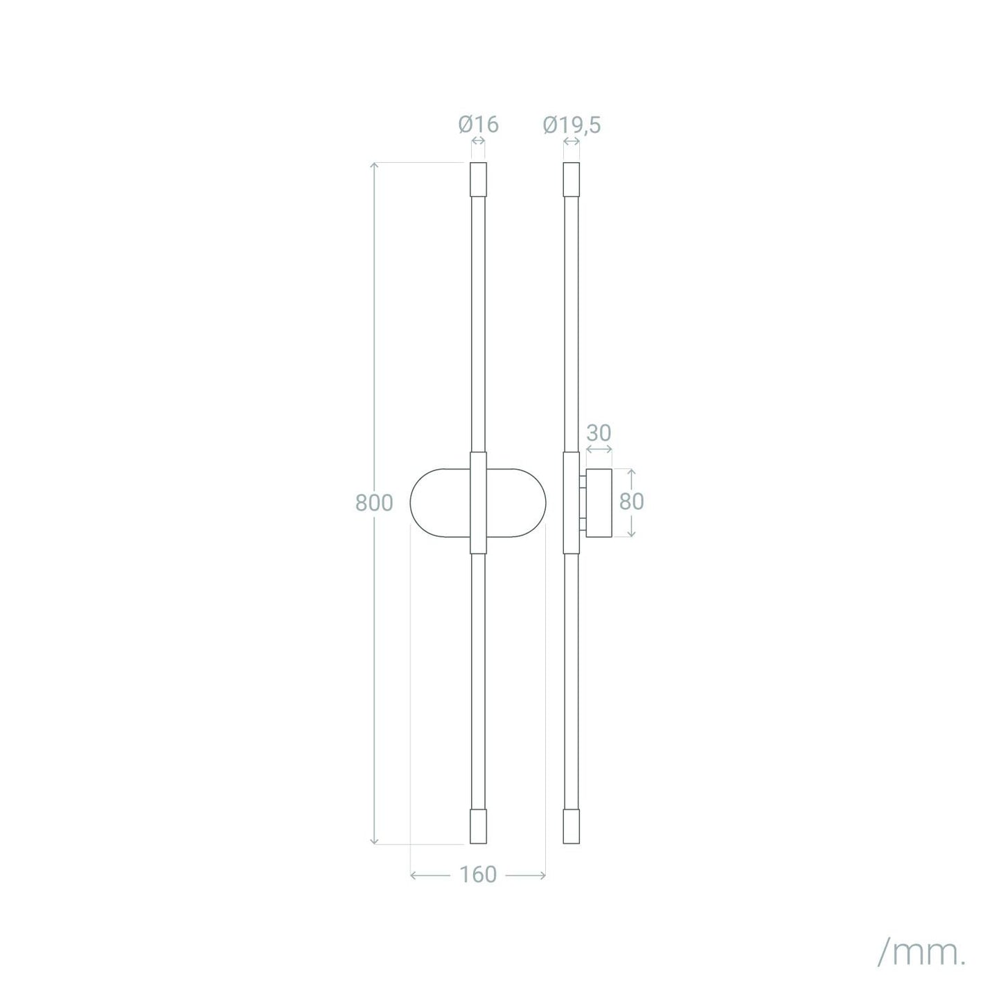 Aplique de Pared LED 11W de Aluminio InterLight