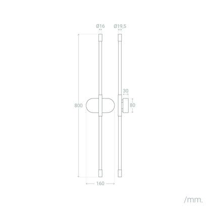 Aplique de Pared LED 11W de Aluminio InterLight