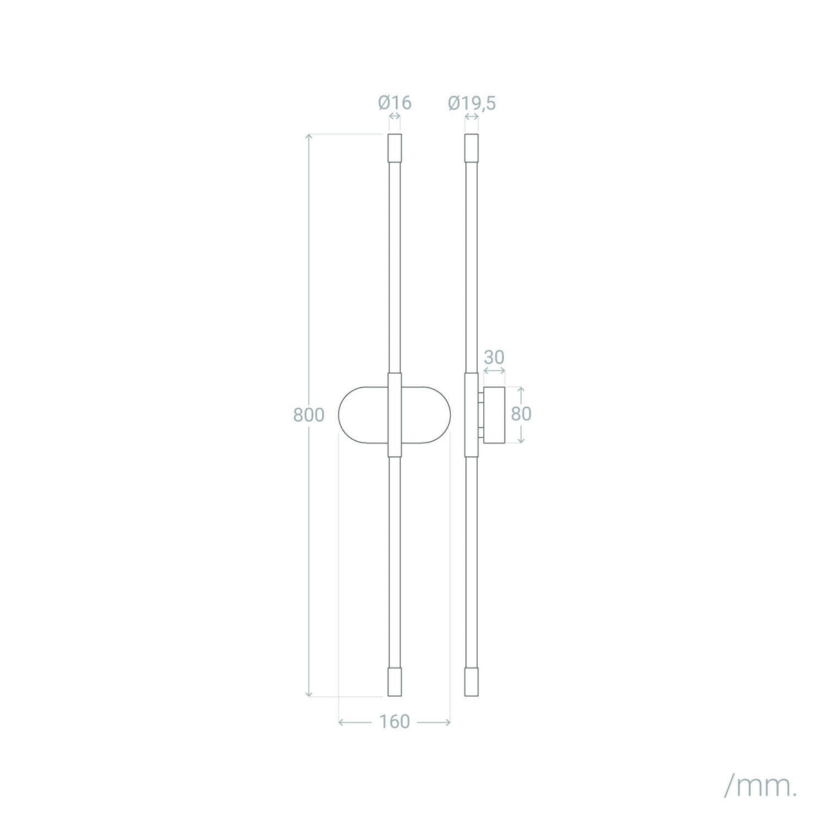 Aplique de Pared LED 11W de Aluminio InterLight