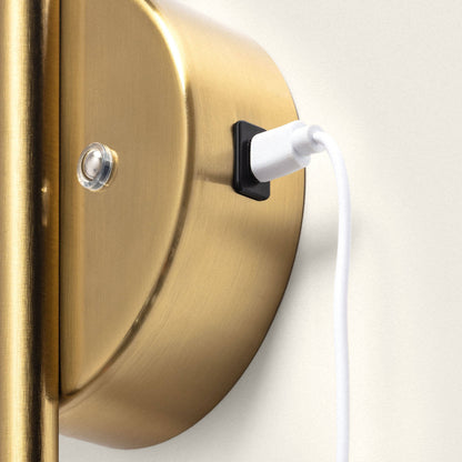 Aplique de Pared Lineal LED Metal con Batería Recargable USB Becca