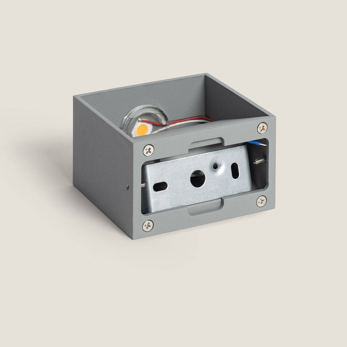 Aplique de Pared LED 6W de Aluminio Iluminación Doble Cara Lico Gris Claro