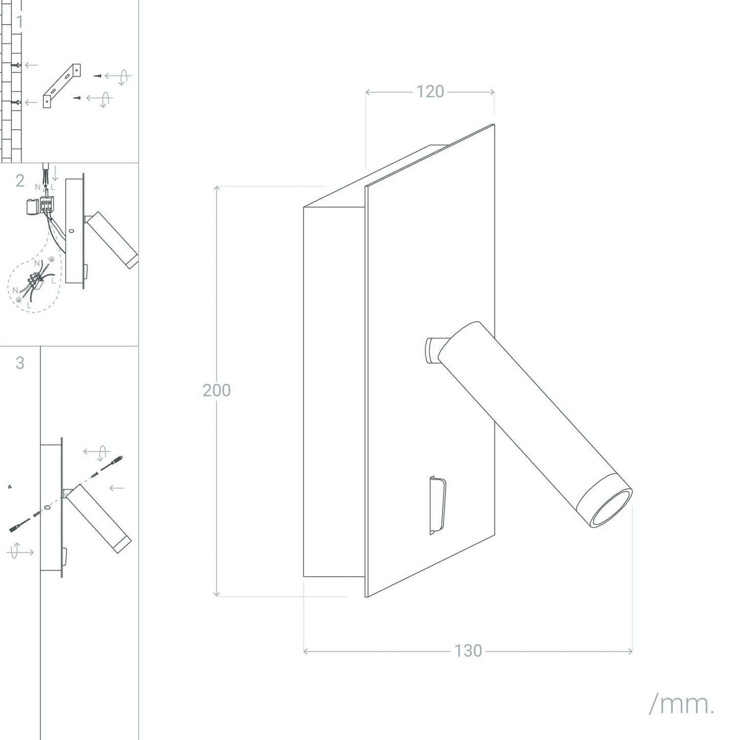Aplique de Pared LED 6W de Aluminio Kaskazini