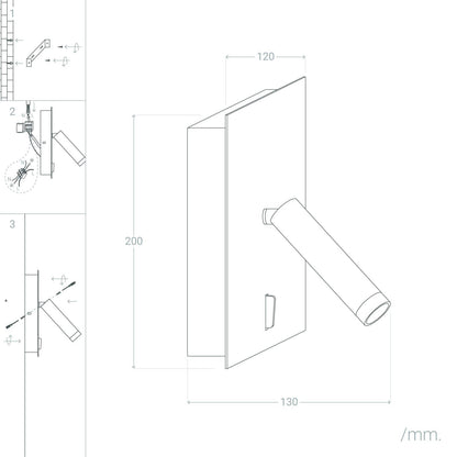 Aplique de Pared LED 6W de Aluminio Kaskazini