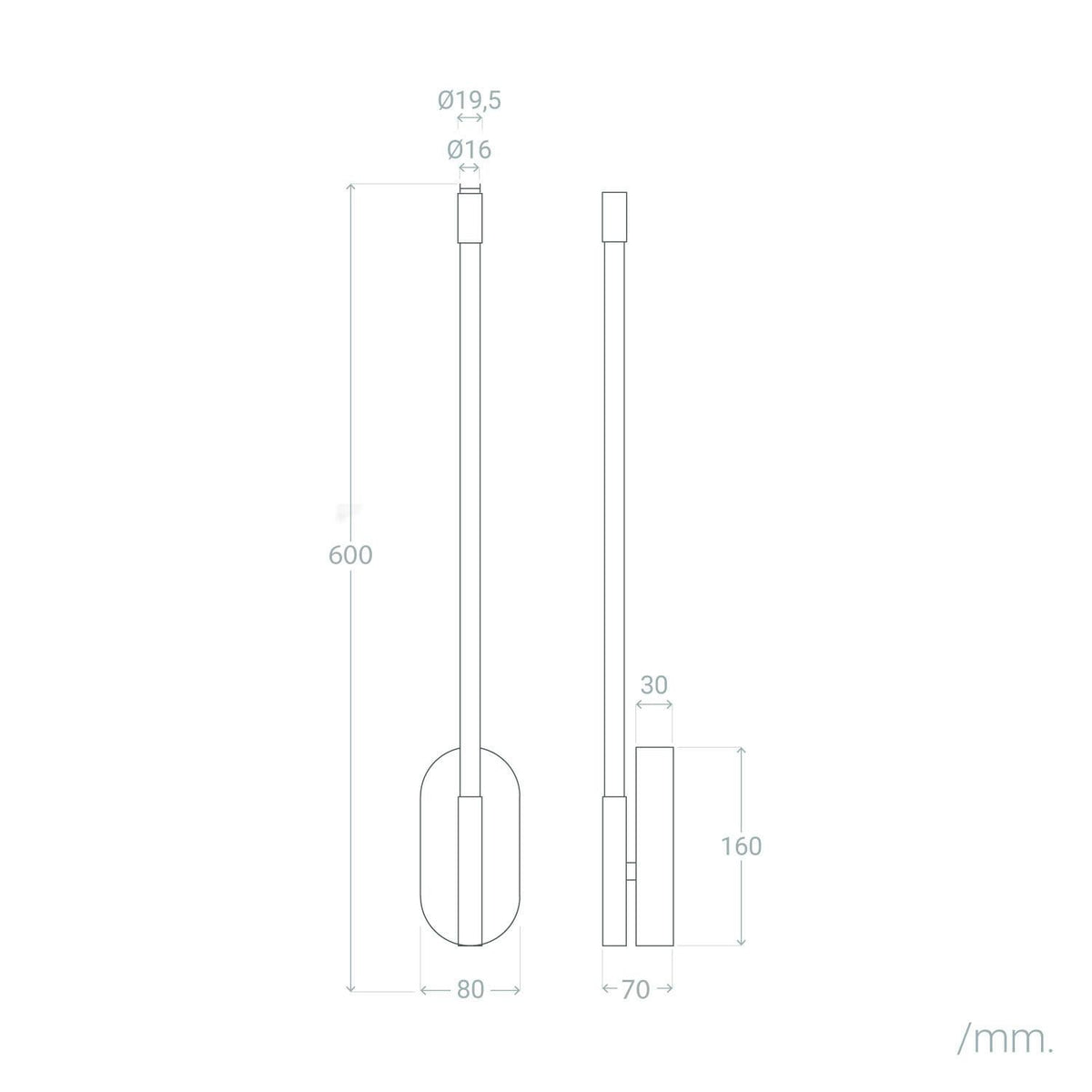 Aplique de Pared LED 8W de Aluminio BeLight