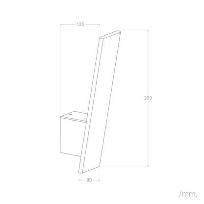 Aplique de Pared LED 9w de Aluminio Naya Blanco