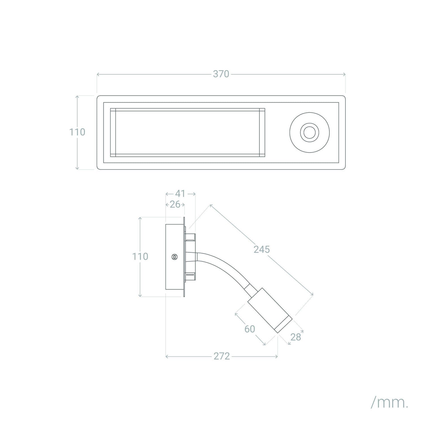 Aplique de Pared LED con Luz de Lectura Metal y Madera Adalia