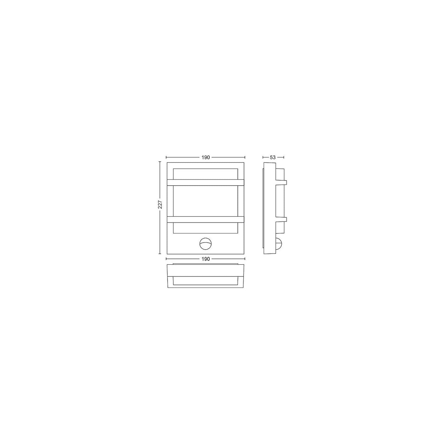 Aplique de Pared LED con Sensor Movimiento 12W PHILIPS Petronia