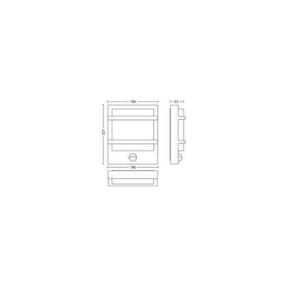 Aplique de Pared LED con Sensor Movimiento 12W PHILIPS Petronia