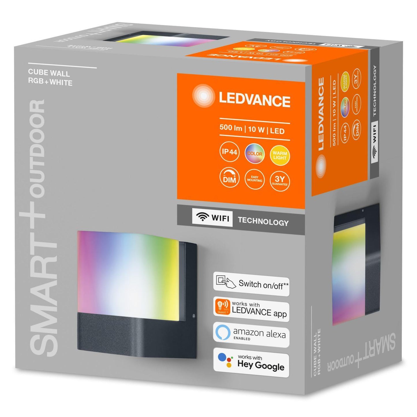Aplique de Pared LED RGBW 10W Smart+ WiFi IP 44 Cubo LEDVANCE 4058075478114