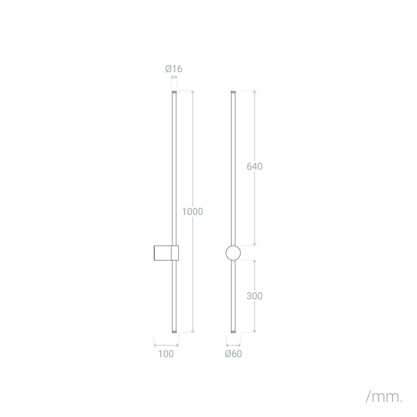 Aplique de Pared Lineal LED 15W de Aluminio Big DeLux