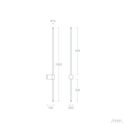 Aplique de Pared Lineal LED 15W de Aluminio Big DeLux