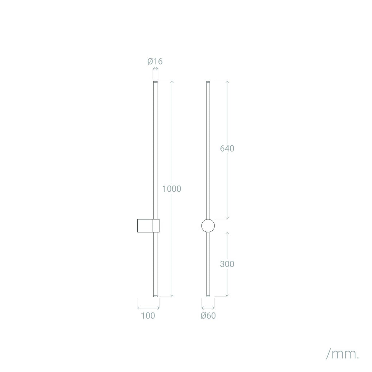 Aplique de Pared Lineal LED 15W de Aluminio Big DeLux