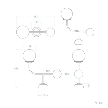 Aplique de Pared Metal Bradwall