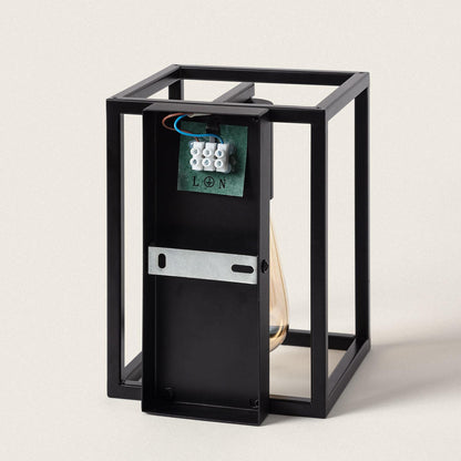 Aplique de Pared Metal Crate Negro