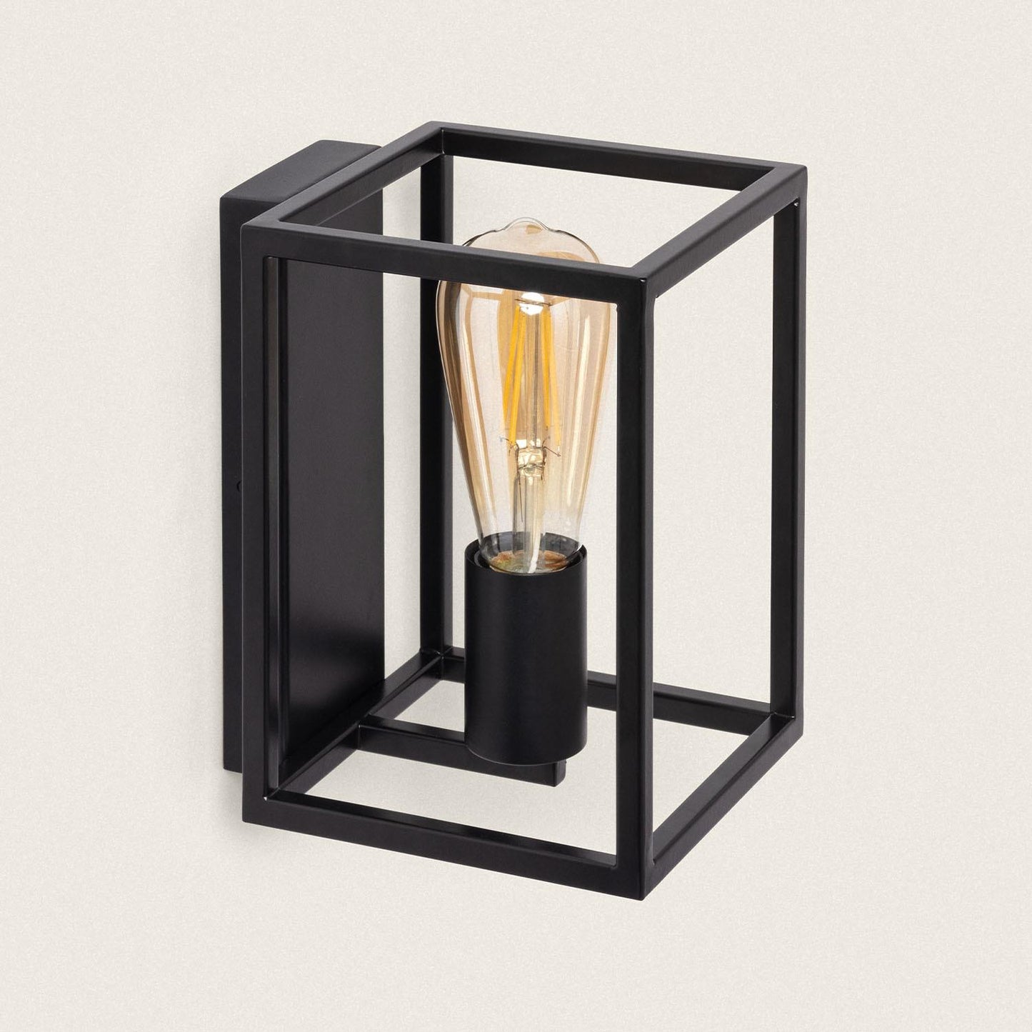 Aplique de Pared Metal Crate Negro