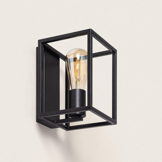 Aplique de Pared Metal Crate Negro