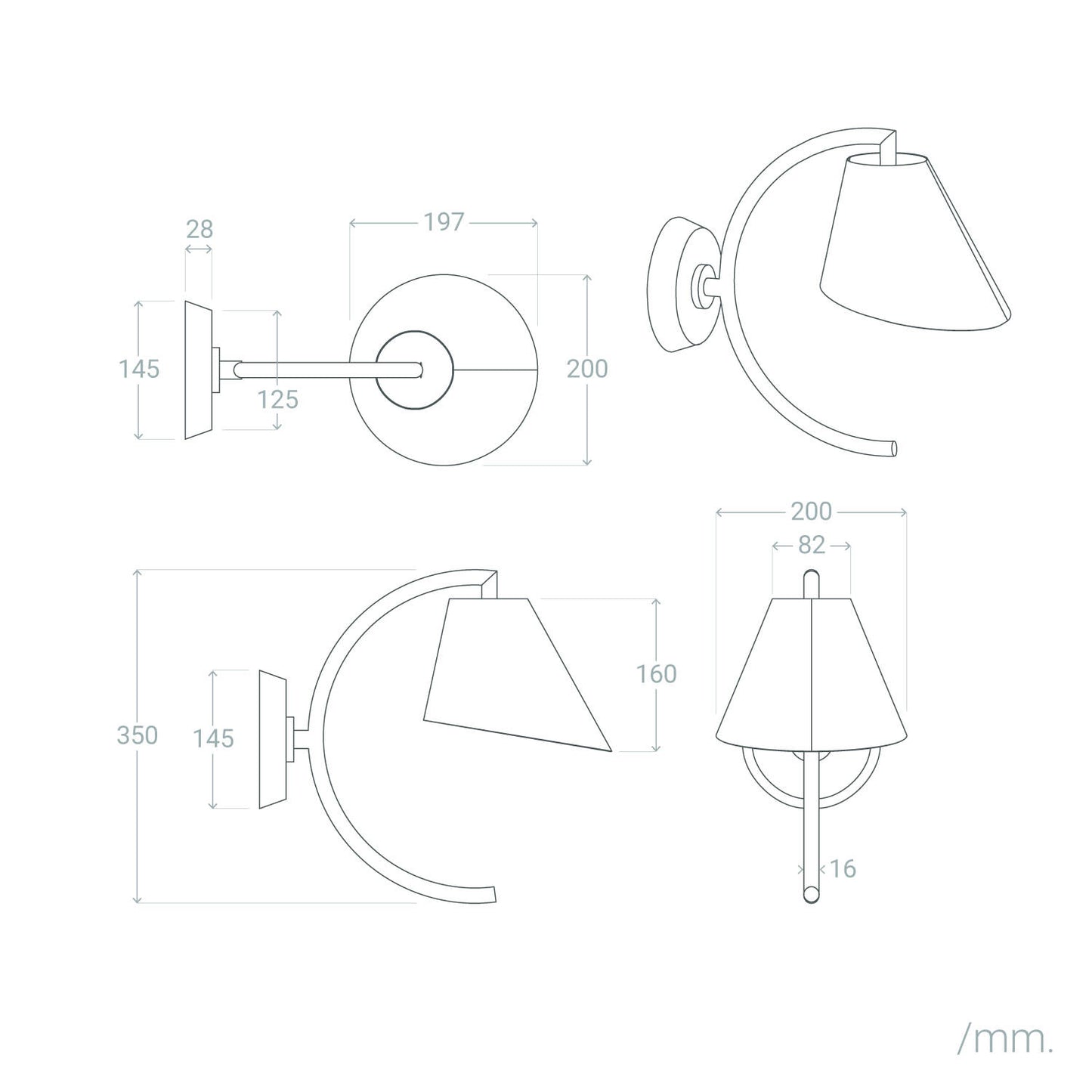 Aplique de Pared Metal Edern