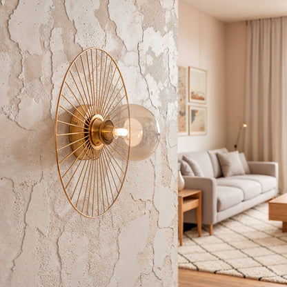 Aplique de Pared Metal y Cristal Dharma