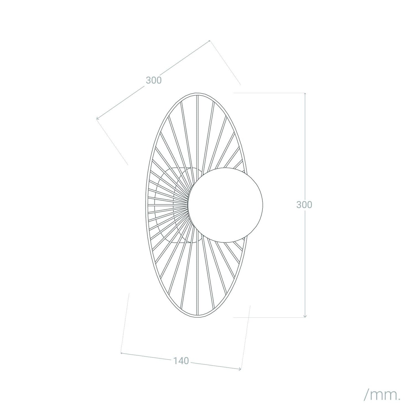 Aplique de Pared Metal y Cristal Dharma