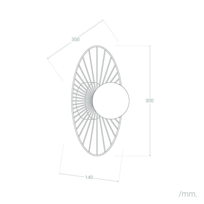 Aplique de Pared Metal y Cristal Dharma