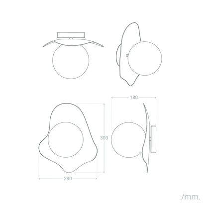 Aplique de Pared Metal y Cristal Ishan I ILUZZIA
