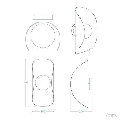 Aplique de Pared Metal y Cristal Ishan II ILUZZIA