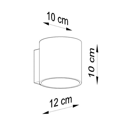 Aplique de Pared Orbis Hormigón SOLLUX