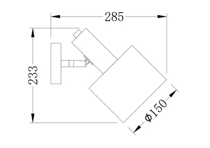 Aplique de Pared Orientable de Metal Brenta