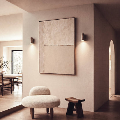 Aplique de Pared Travertino y Madera Enzo