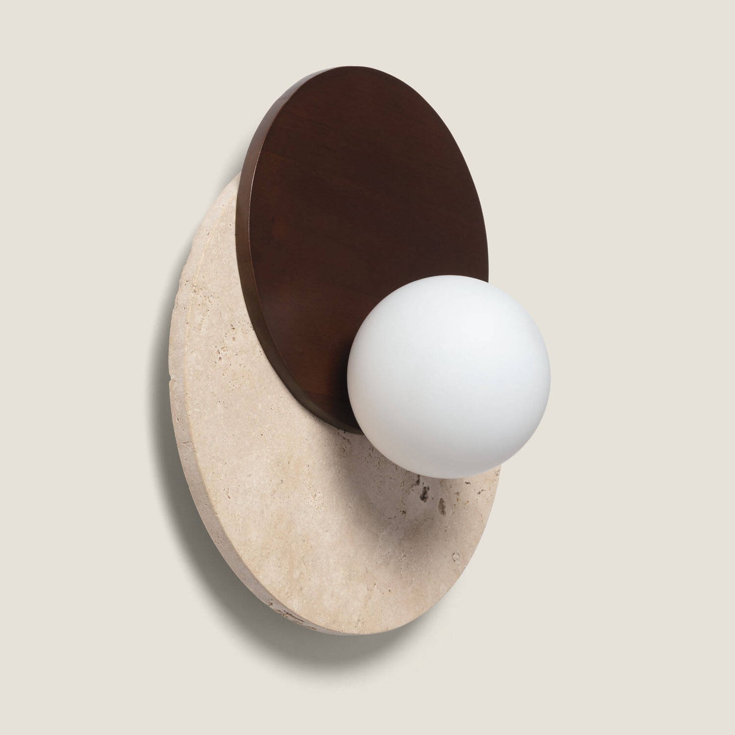 Aplique de Pared Travertino y Madera Enzo